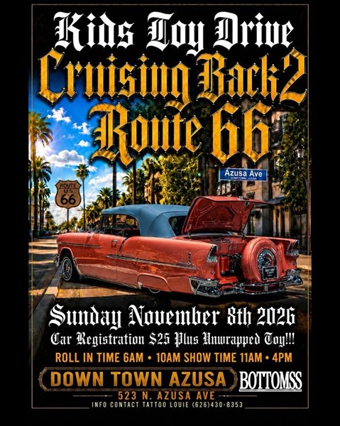 Cruising Back 2 Route 66 Car Show flyer November 2026